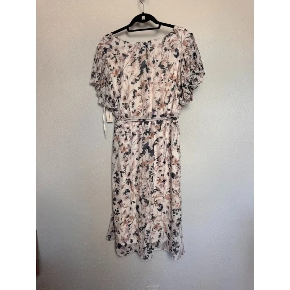 Lane Bryant Dress Women's 16 Beige Floral Prairie Romantic Garden Party Bohemian - Picture 16 of 16